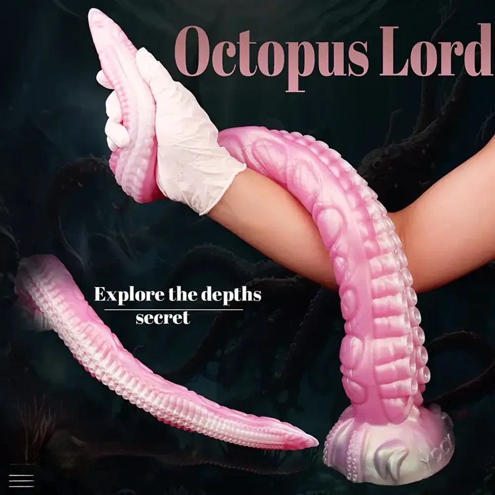 Pink silicone tentacle octopus fantasy dildo, photo 6