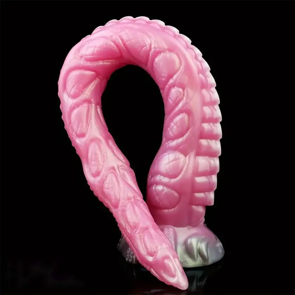 Pink silicone tentacle octopus fantasy dildo, photo 8