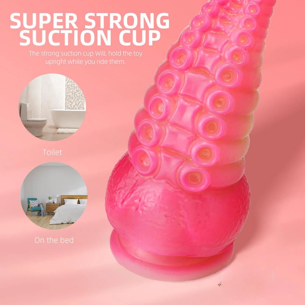 Ombre tentacle liquid silicone fantasy dildo, photo 14