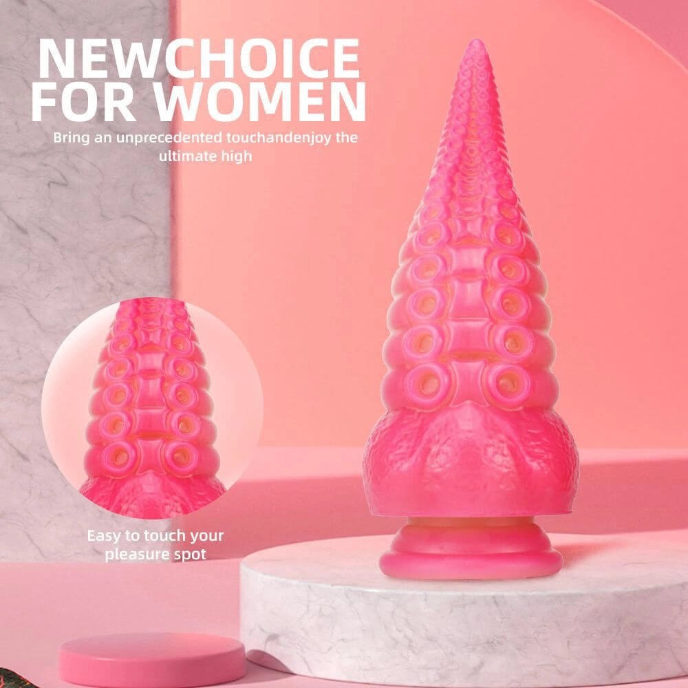 Ombre tentacle liquid silicone fantasy dildo, photo 2