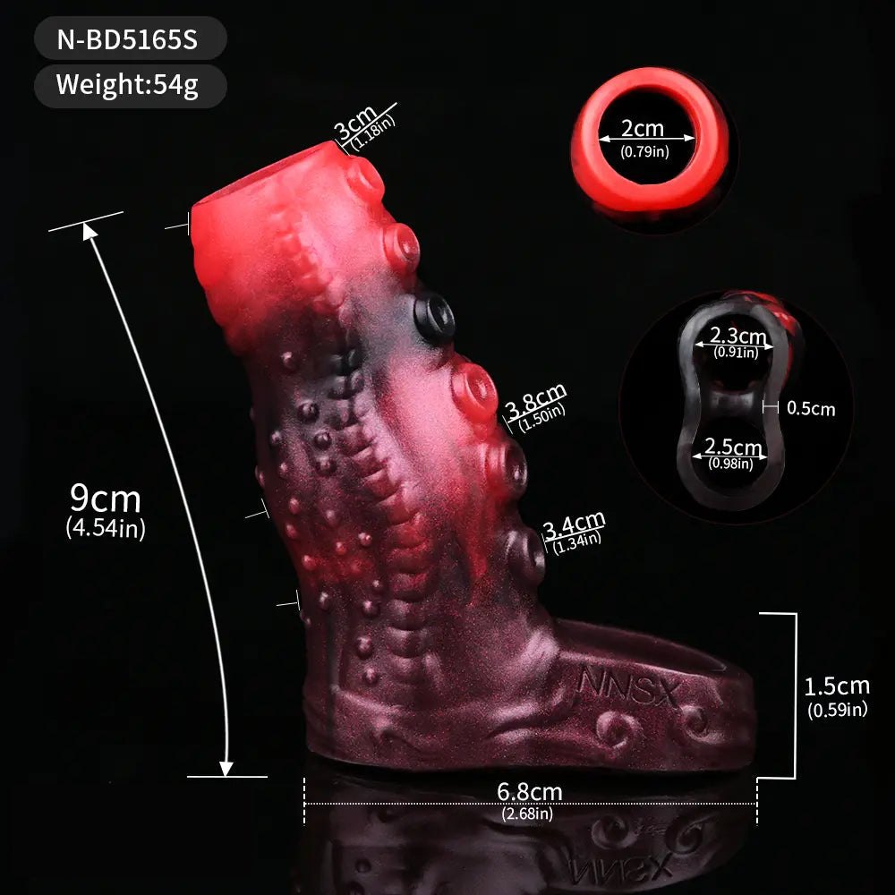 Tentacle textured silicone penis sleeve, photo 18
