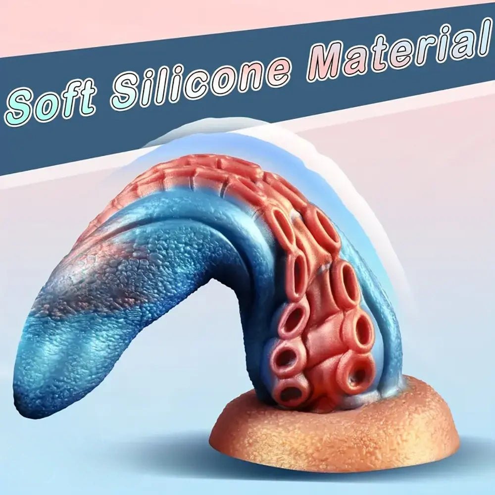 Colorful textured tentacle suction cup dildo, photo 6