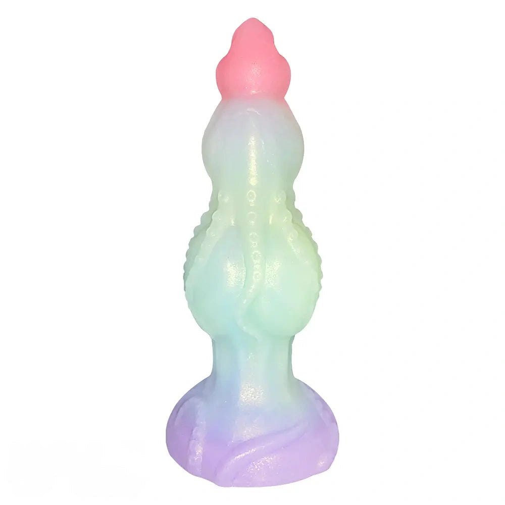 Clear tentacle tapered fantasy silicone dildo, photo 11
