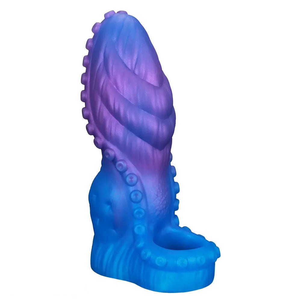 Blue purple tentacle texture fantasy dildo, photo 1
