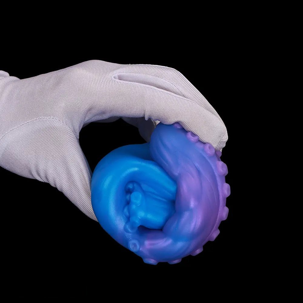 Blue purple tentacle texture fantasy dildo, photo 10