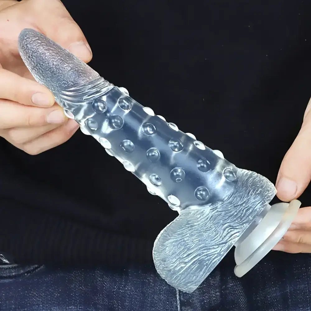 Translucent tentacle textured dildo, photo 11