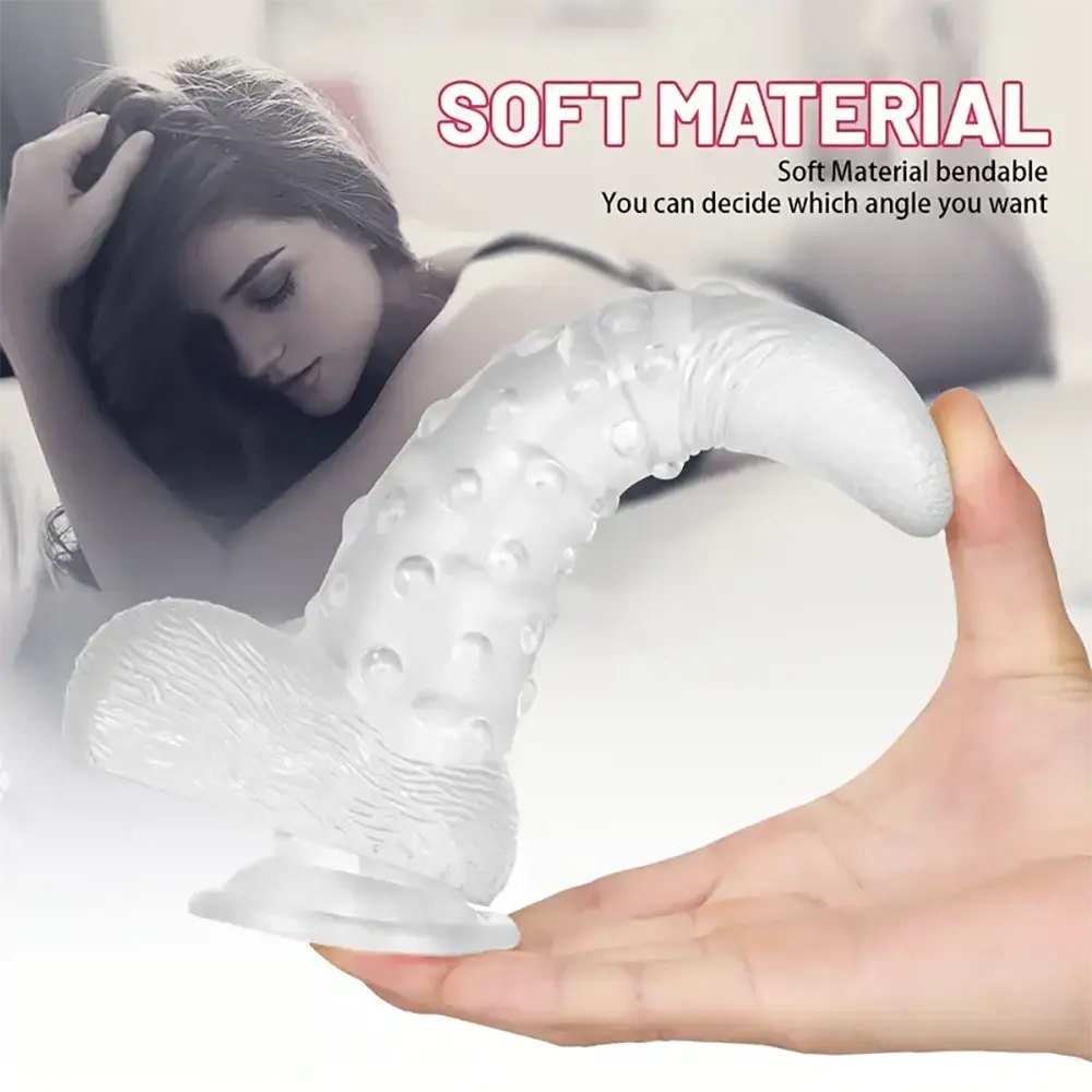 Translucent tentacle textured dildo, photo 3
