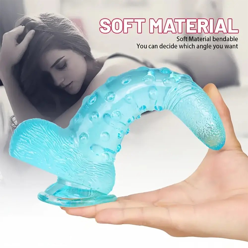 Translucent tentacle textured dildo, photo 4