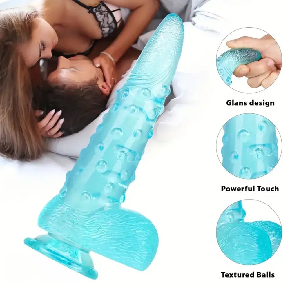 Translucent tentacle textured dildo, photo 5