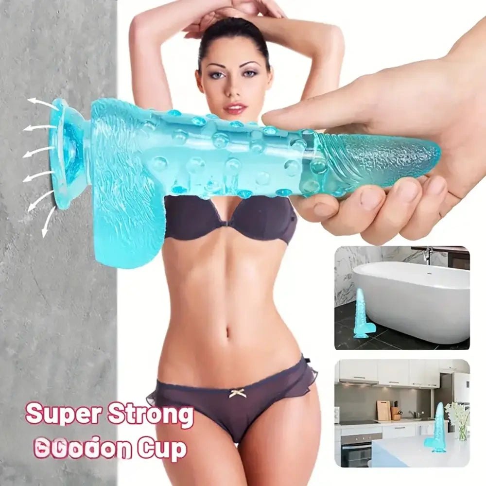 Translucent tentacle textured dildo, photo 7