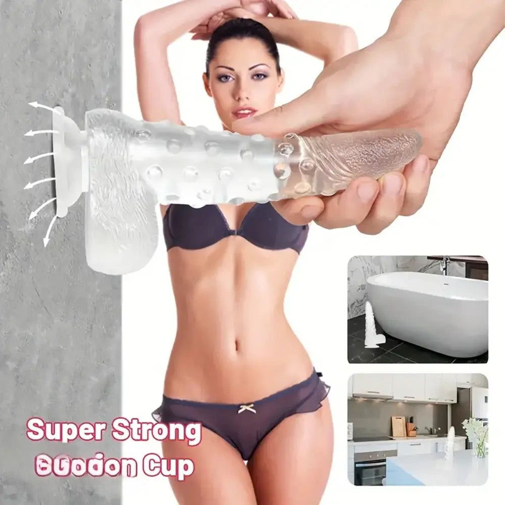 Translucent tentacle textured dildo, photo 8