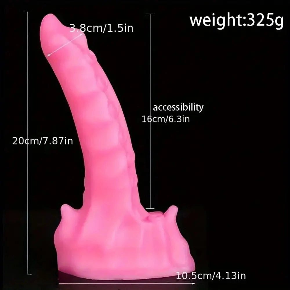 Pink tentacle textured fantasy dildo