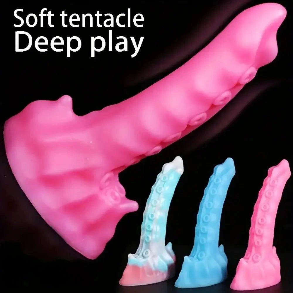 Tentacle textured fantasy dildo, photo 4