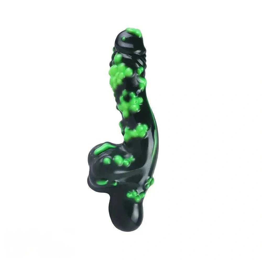 Green textured alien fantasy dildo
