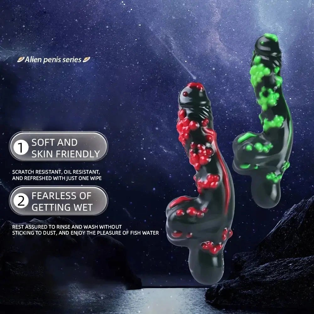 Textured alien fantasy dildo, photo 3