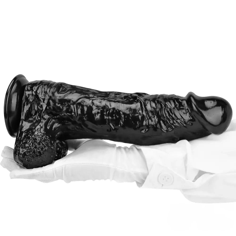 Textured realistic dildo with suction cup base, photo 11