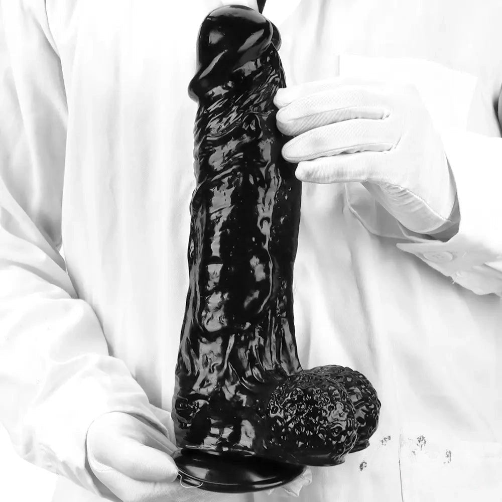 Textured realistic dildo with suction cup base, photo 13
