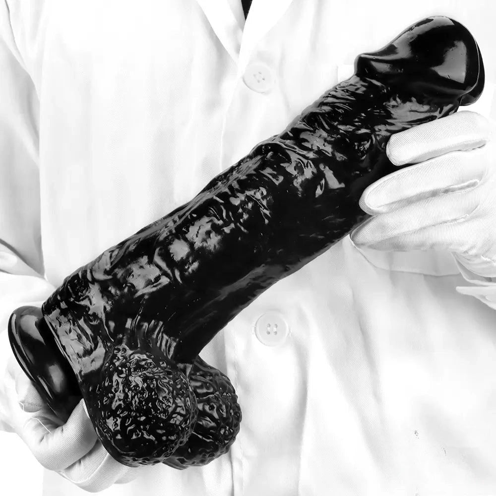 Textured realistic dildo with suction cup base, photo 14