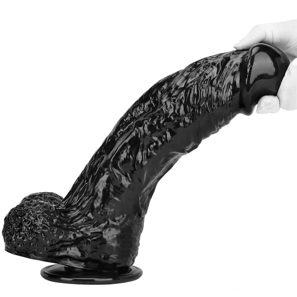 Textured realistic dildo with suction cup base, photo 15