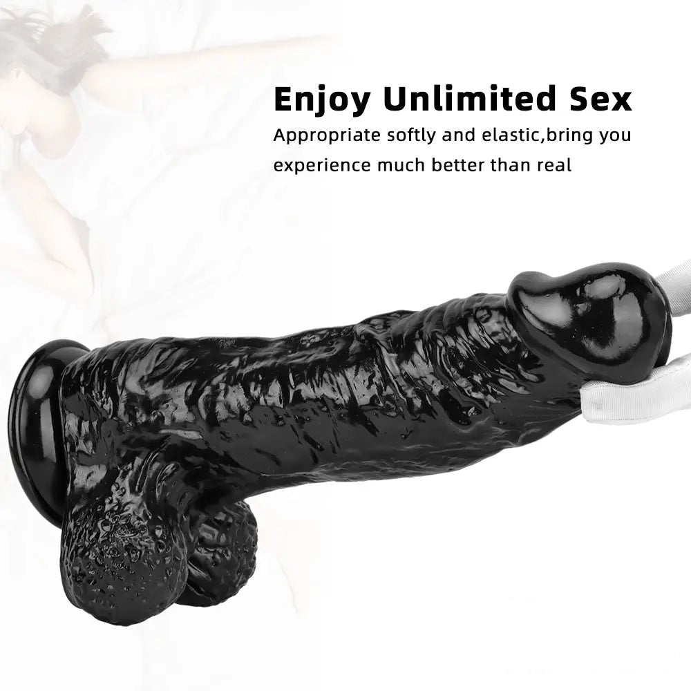 Textured realistic dildo with suction cup base, photo 5
