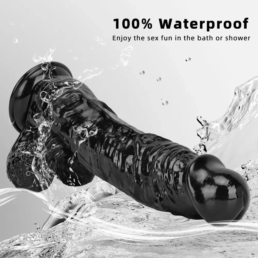 Textured realistic dildo with suction cup base, photo 6