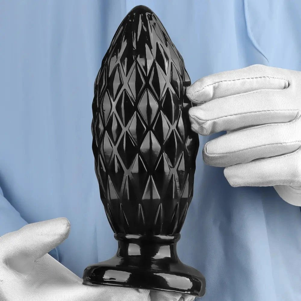 Black textured butt plug, photo 2