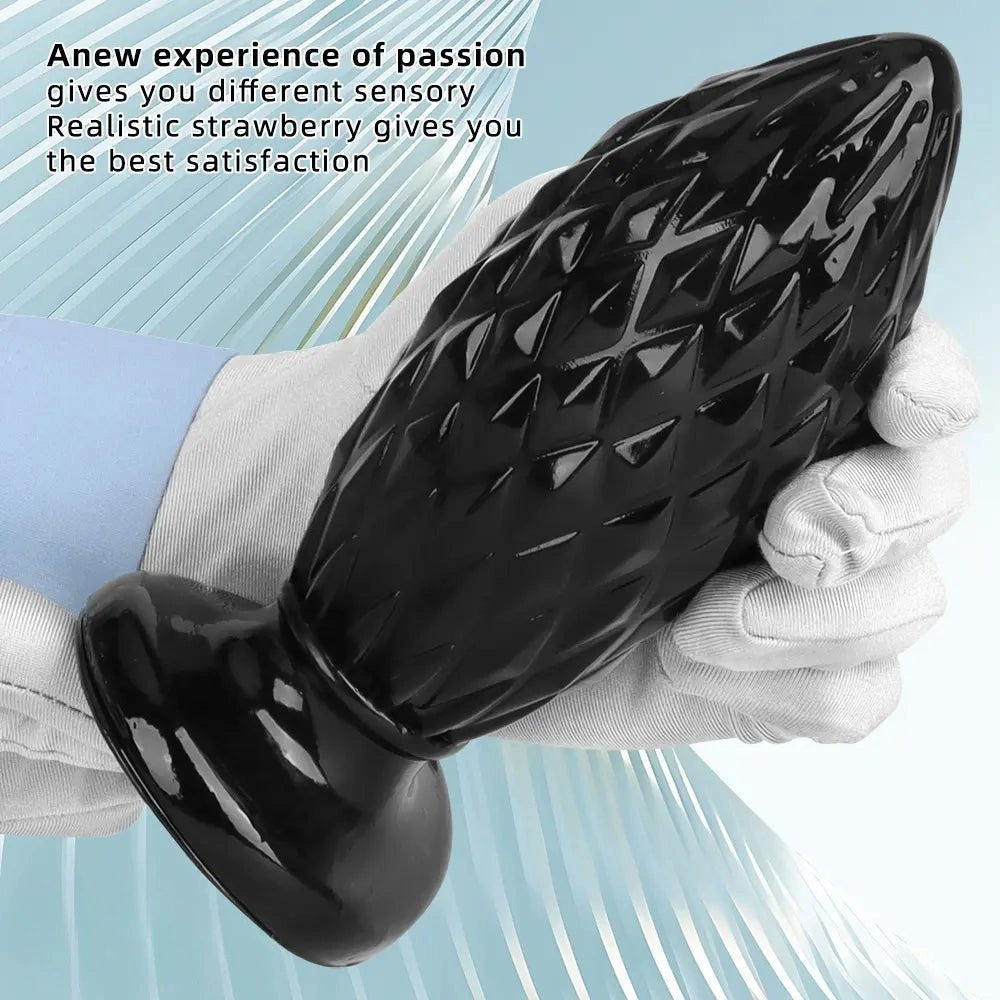 Black textured butt plug, photo 4