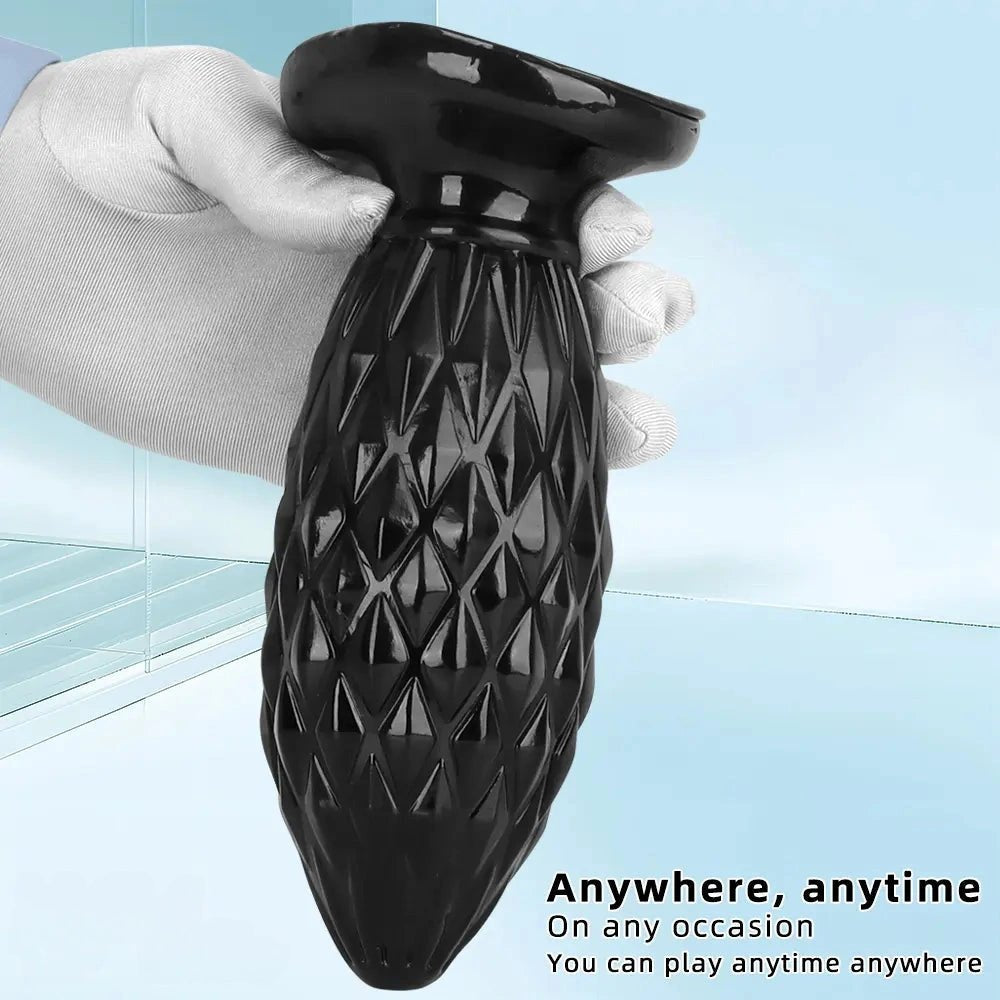 Black textured butt plug, photo 5
