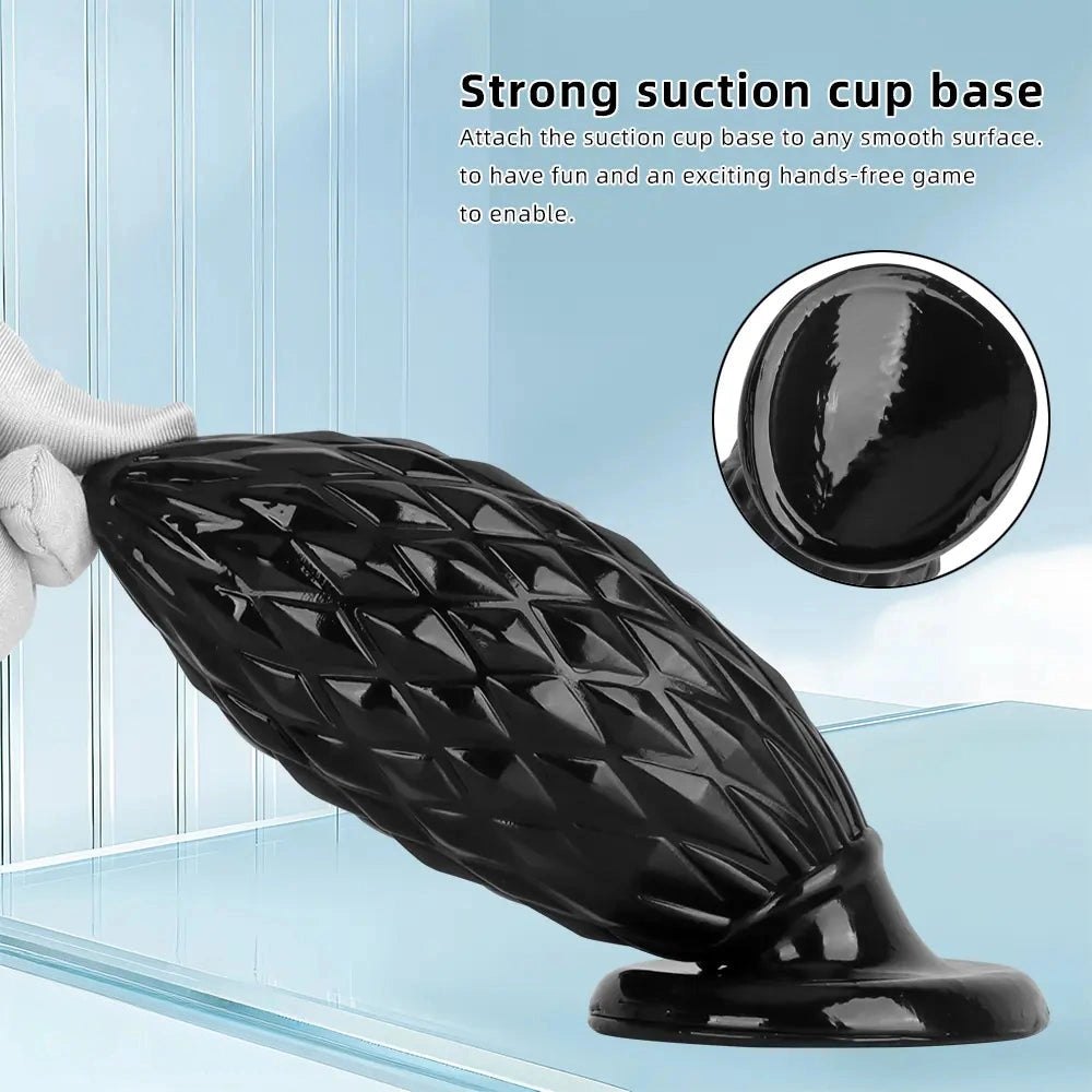 Black textured butt plug, photo 6