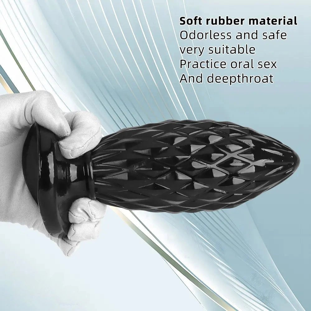 Black textured butt plug, photo 7