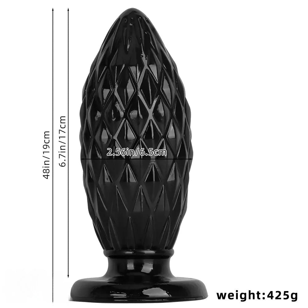 Black textured butt plug, photo 9