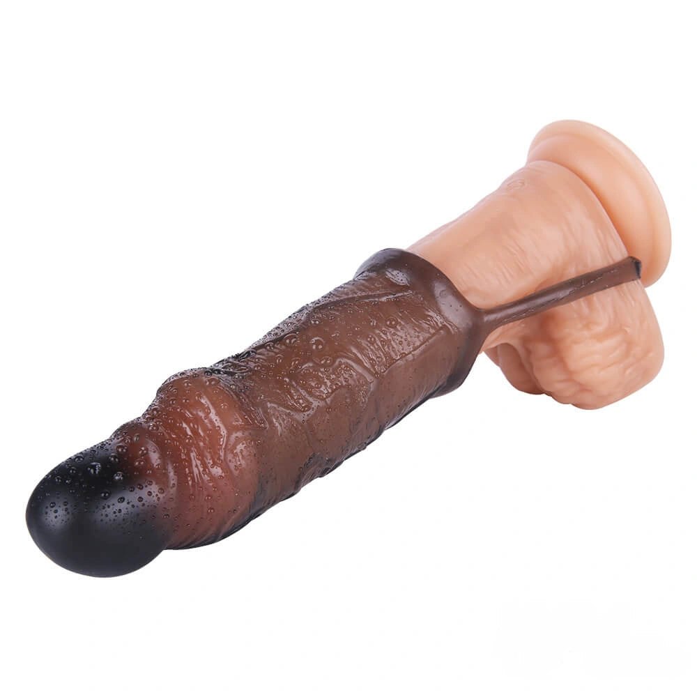 Black textured tpe cock sleeve, photo 5