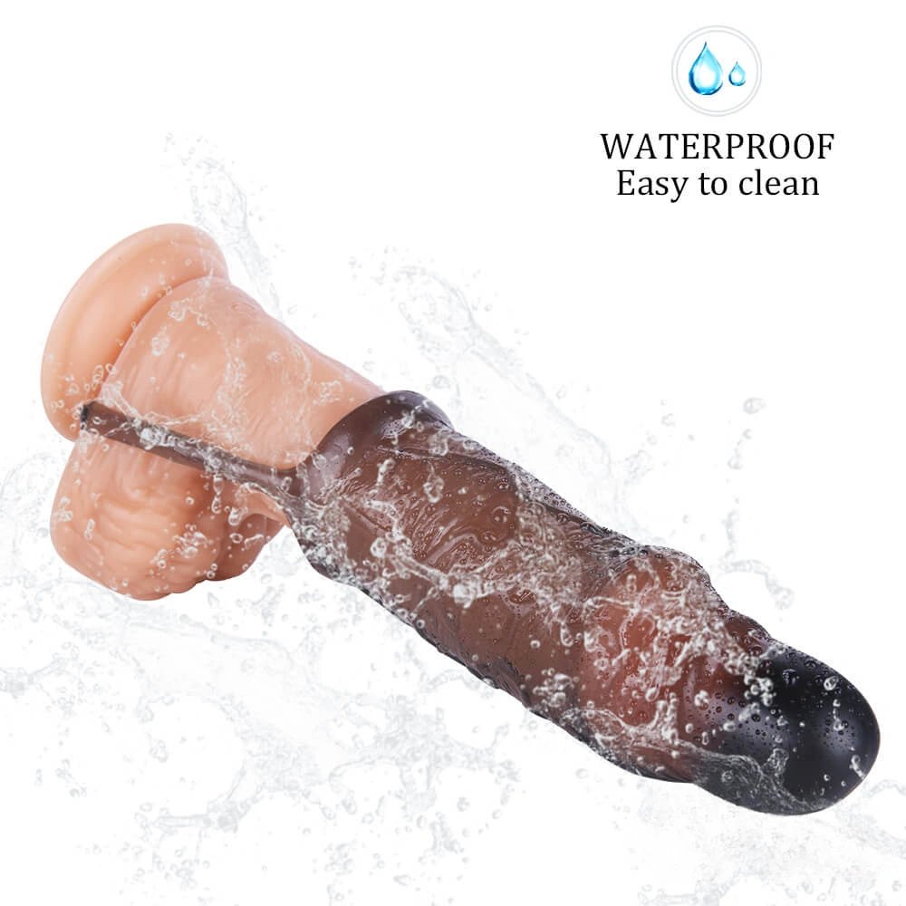 Black textured tpe cock sleeve, photo 9
