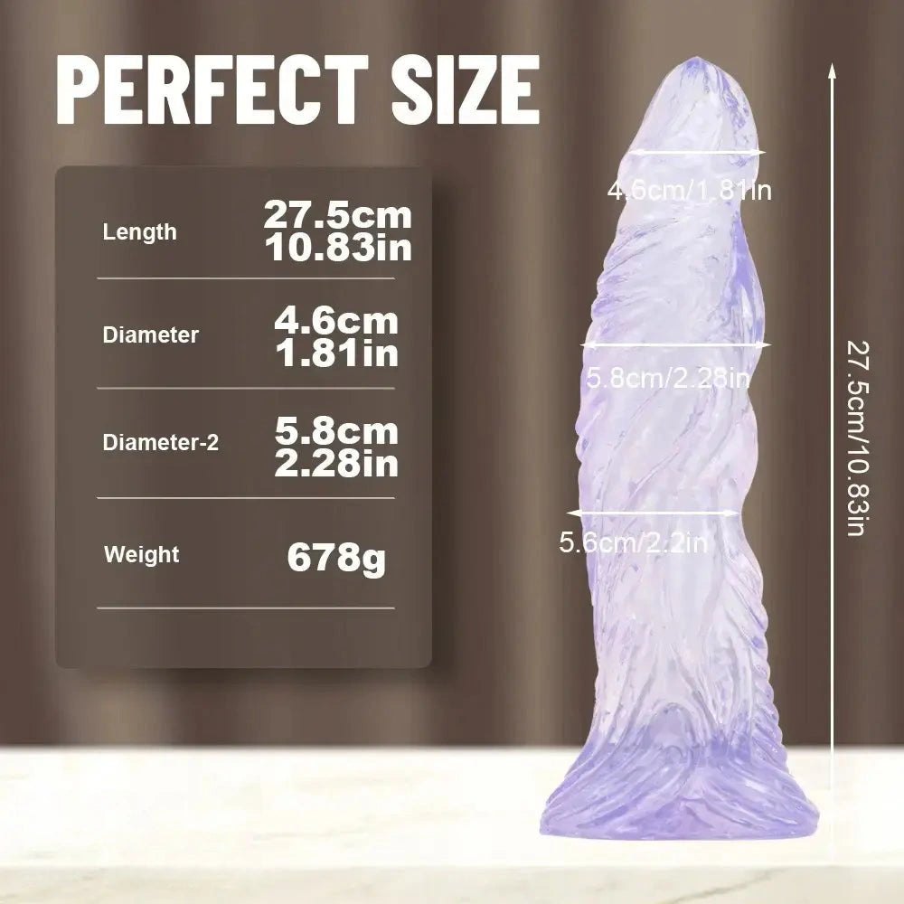 Blue textured bumpy PVC realistic dildo