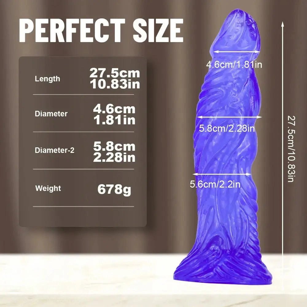 Purple textured bumpy PVC realistic dildo