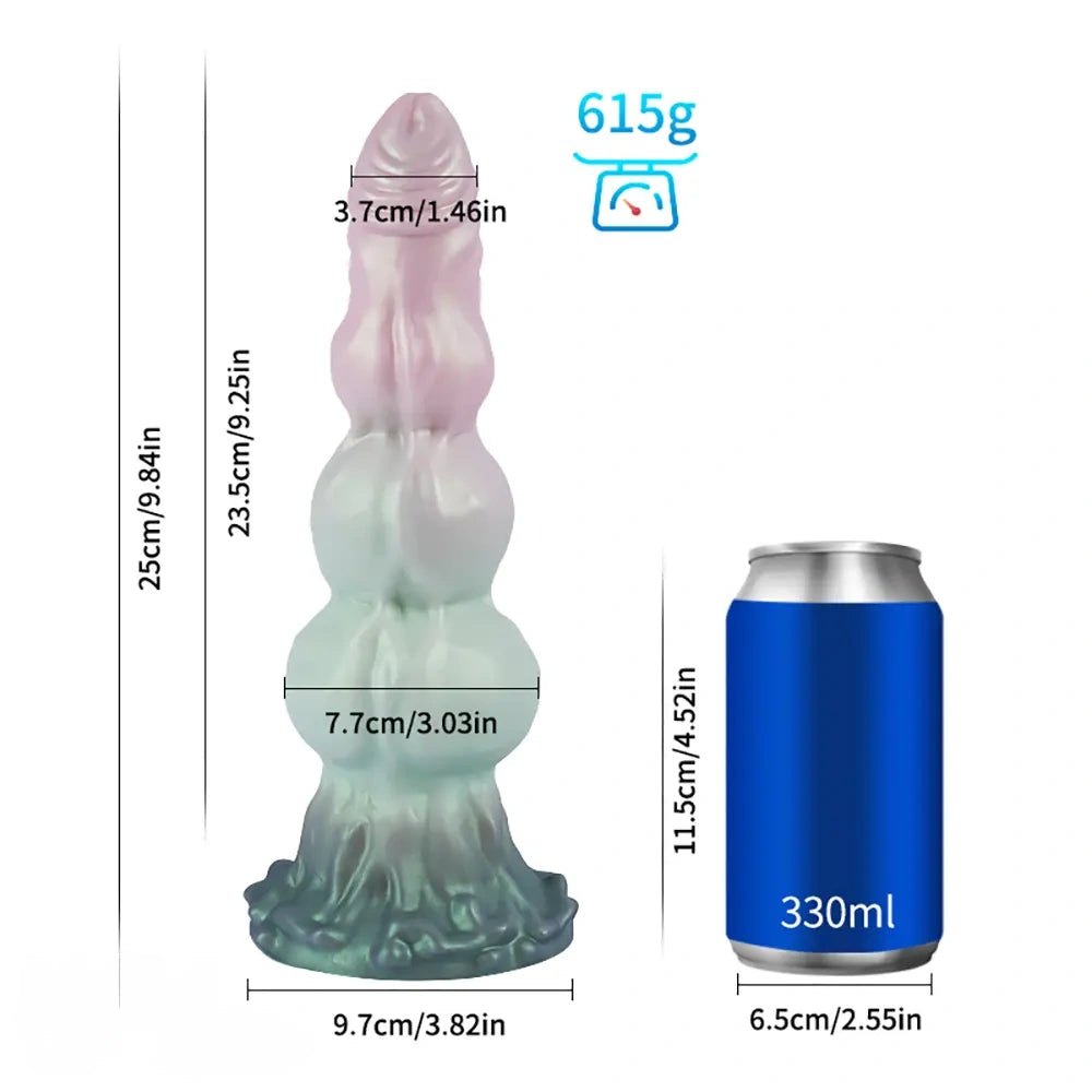 Textured fantasy creature silicone dildo, photo 2