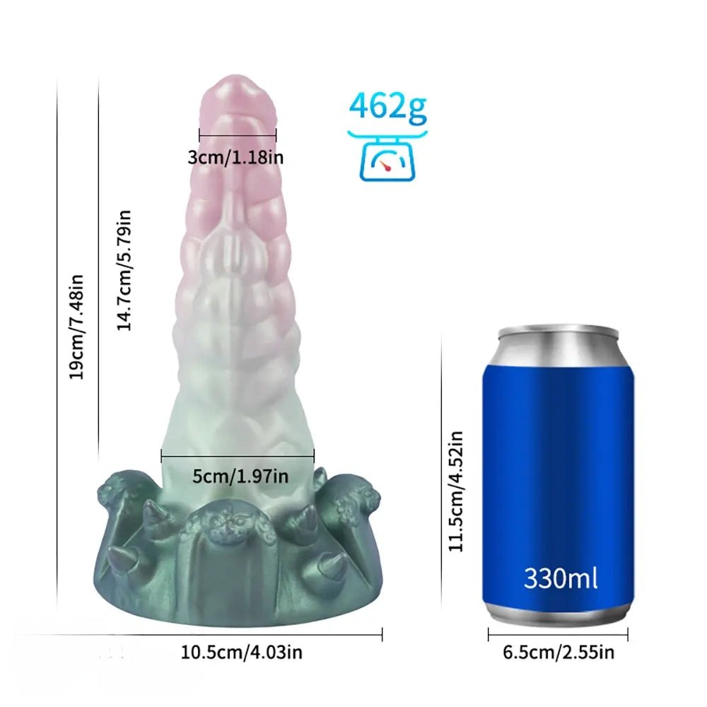 Textured fantasy creature silicone dildo, photo 3