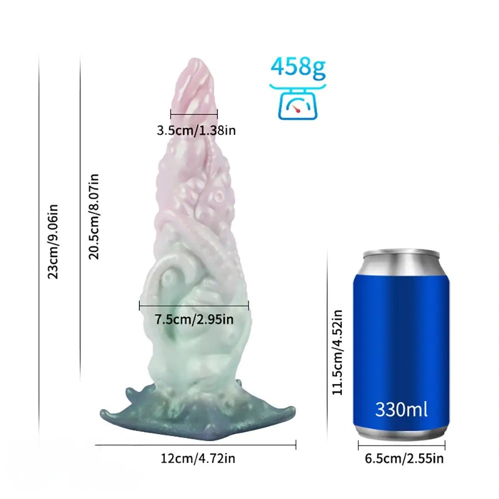 Textured fantasy creature silicone dildo, photo 4