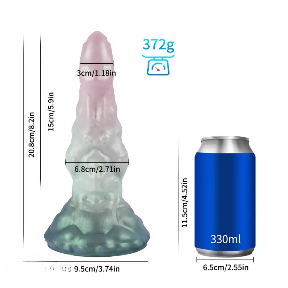 Textured fantasy creature silicone dildo, photo 5