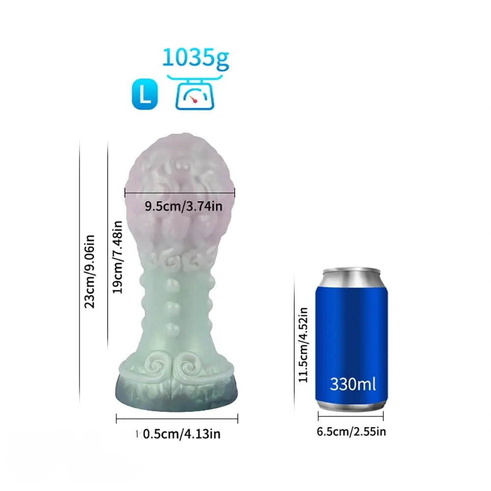 Textured fantasy creature silicone dildo, photo 6