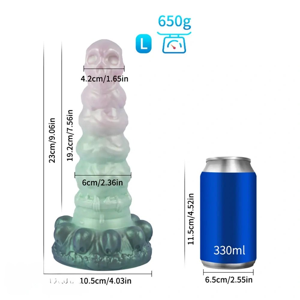 Textured fantasy creature silicone dildo, photo 7