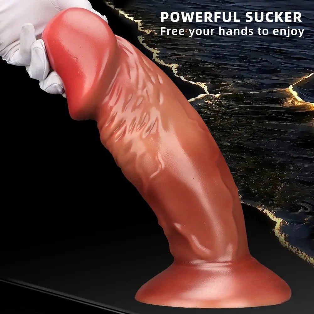 Flesh textured suction cup fantasy dildo, photo 5
