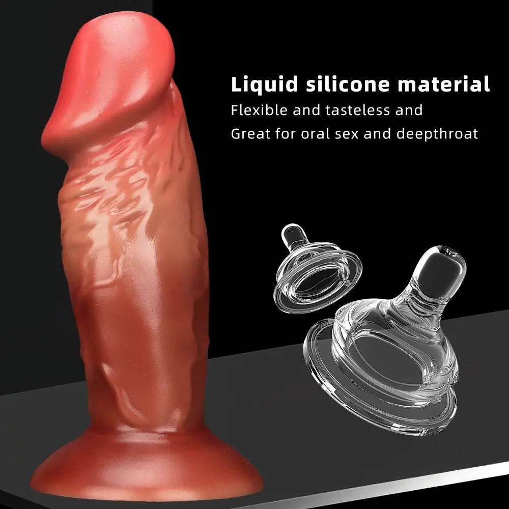 Flesh textured suction cup fantasy dildo, photo 6