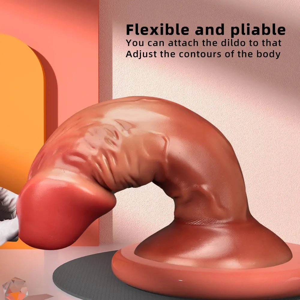 Flesh textured suction cup fantasy dildo, photo 7