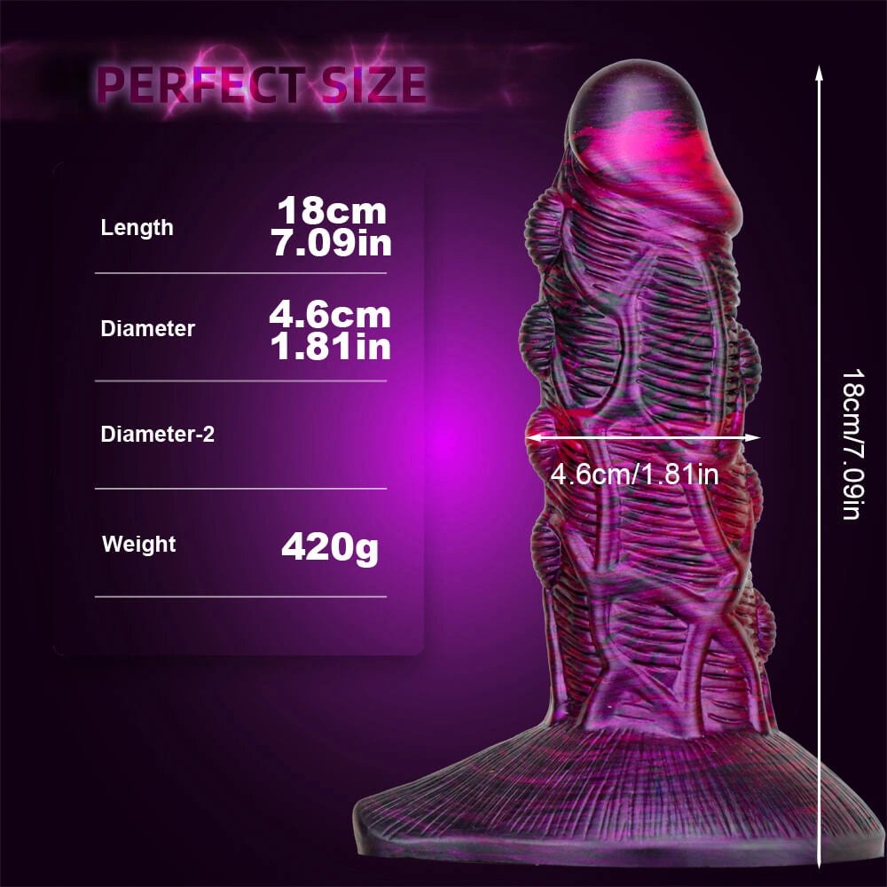 #1 textured scaled fantasy dildo