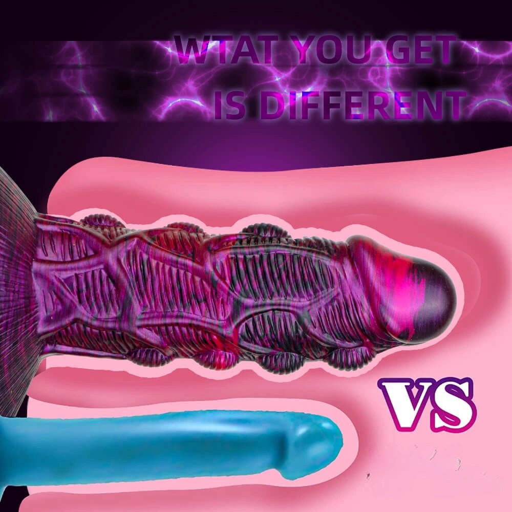 Textured scaled fantasy dildo, photo 10
