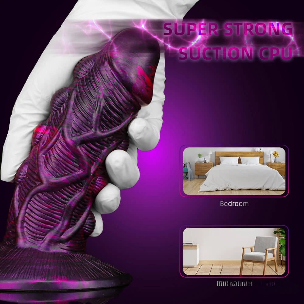 Textured scaled fantasy dildo, photo 7