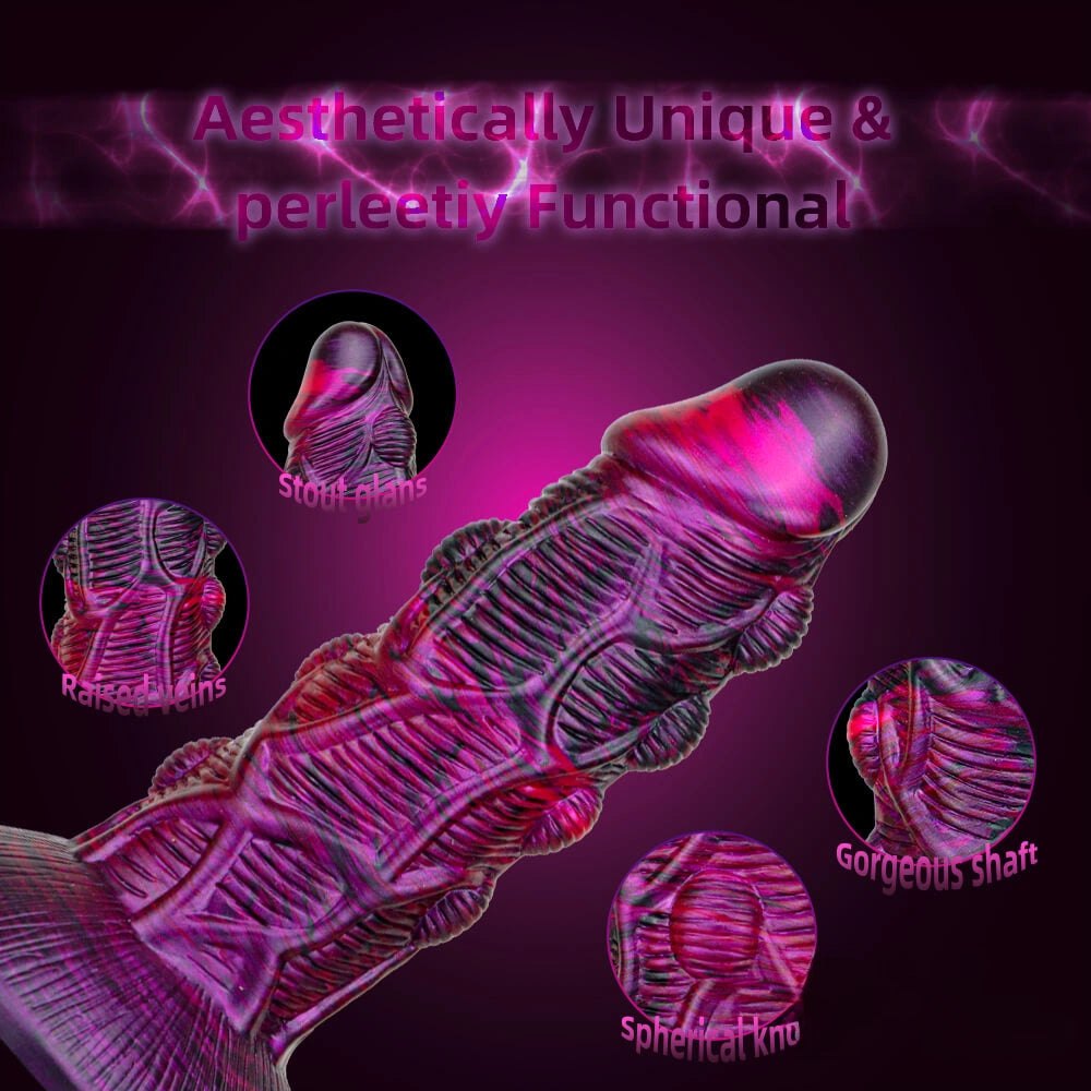 Textured scaled fantasy dildo, photo 8