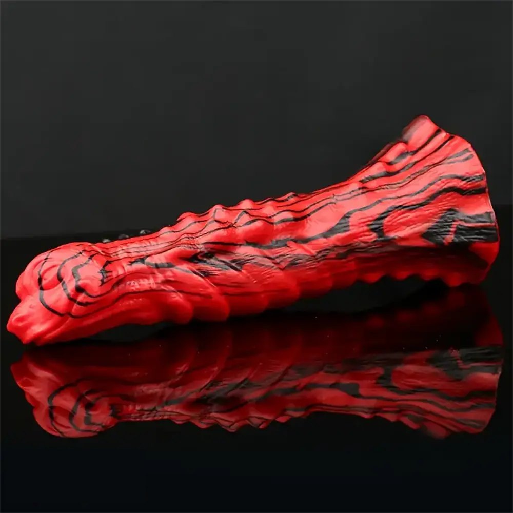 Textured mixed-color fantasy dildo, photo 3