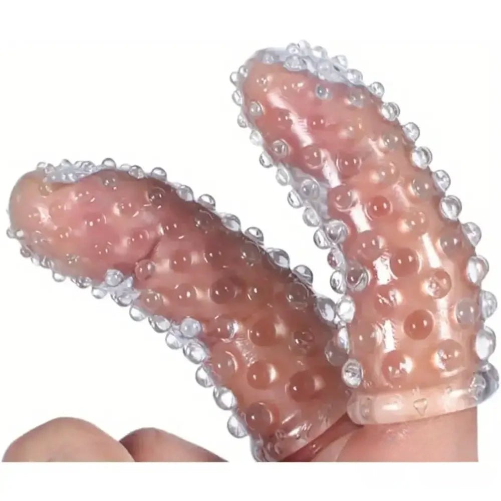 Clear textured tpe finger sleeve, photo 2